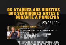 Fenamp debate “Os ataques aos direitos dos servidores antes e durante a pandemia”